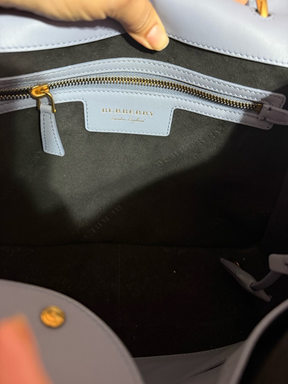 Burberry Medium DK88 Top Handle Bag In Blue - Picture 14 of 16